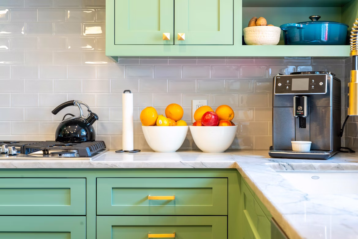 How to Match Countertops and Backsplashes with Painted Cabinets